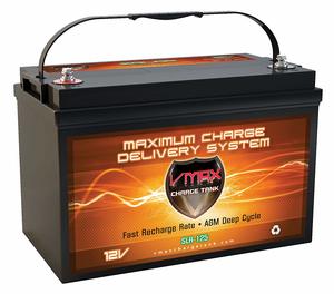 Vmaxtanks Vmaxslr125 AGM Deep Cycle 12v 125ah SLA rechargeable Battery for Use with Pv Solar Panels,Smart chargers wind Turbine and Inverters